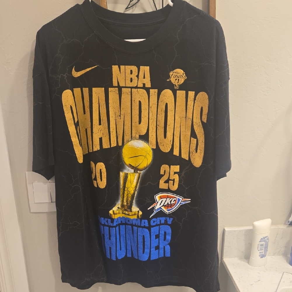 Nike Black and Gold NBA OKC Champions T-Shirt